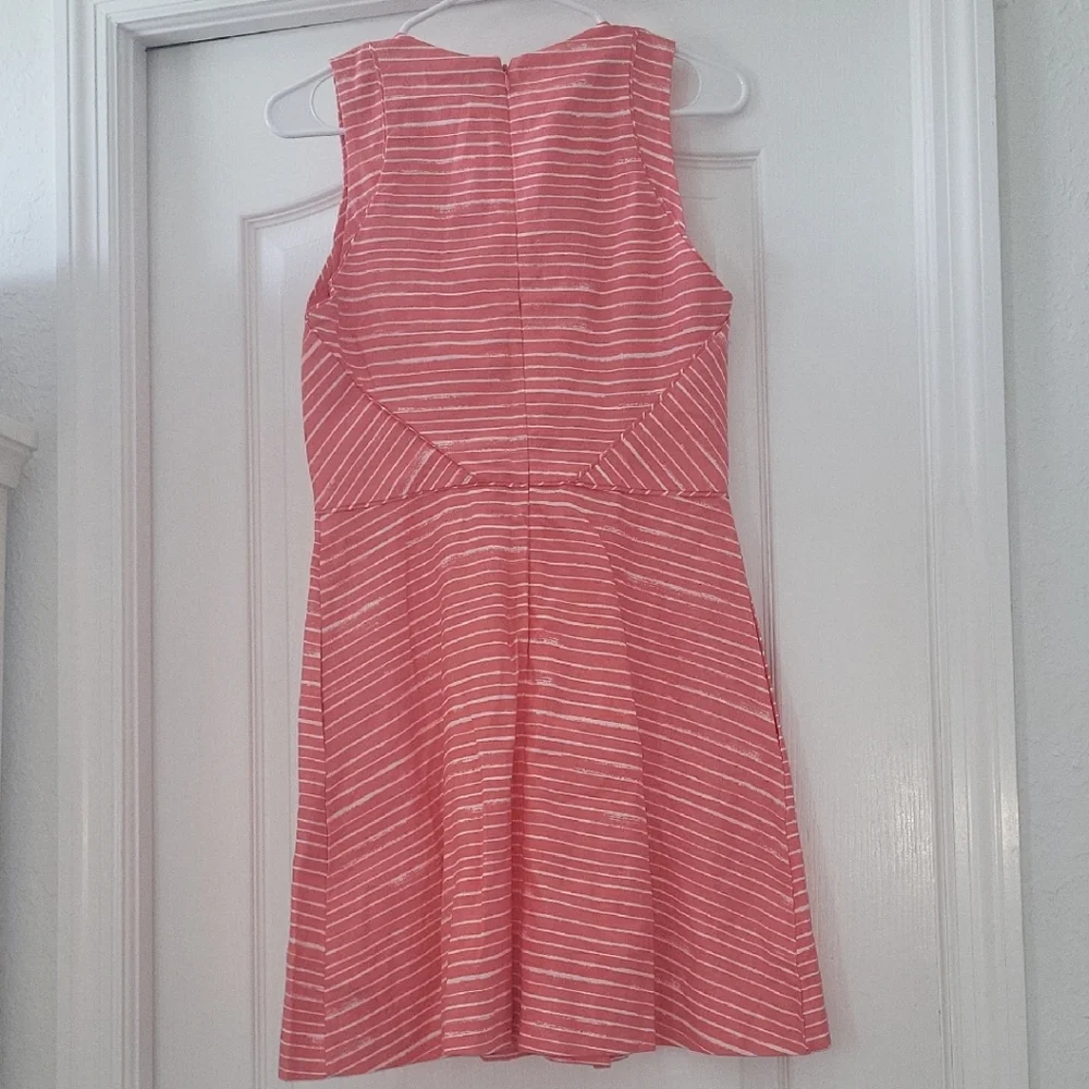 GAP Pink Pleated A-Line Sundress